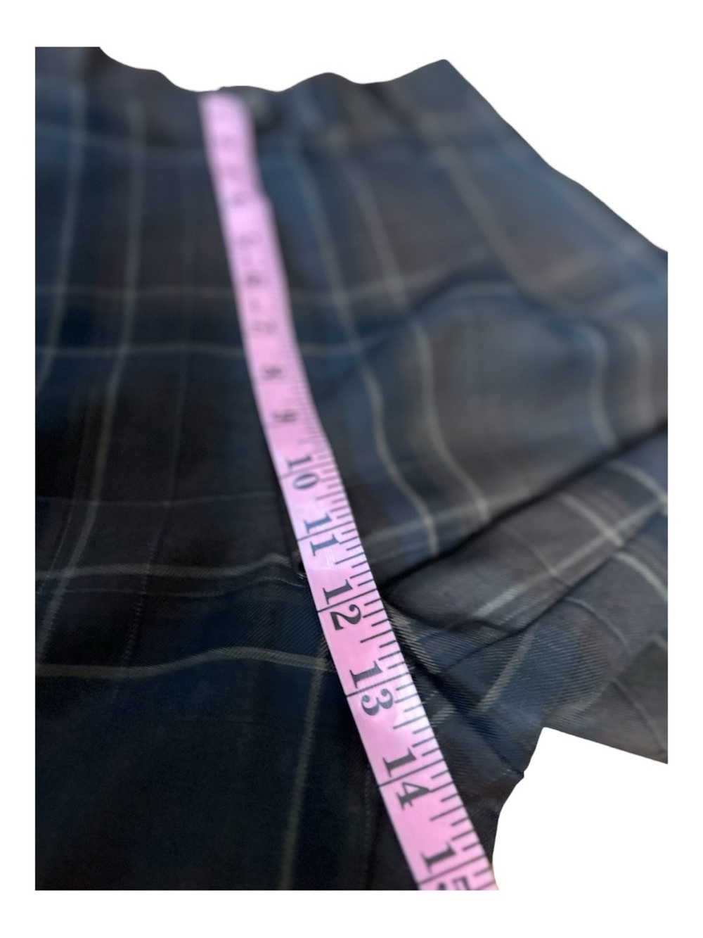 VINTAGE LAUREN RALPH LAUREN Y2K Womens Wool Brown Plaid Cuffed Pants Size 12 - Picture 12 of 12